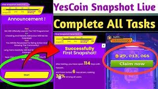 "How to Complete YesCoin Airdrop Snapshot Tasks | Airdrop & Listing Details Explained"