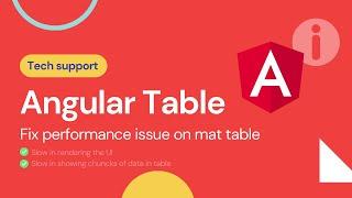 Fixing performance issue on Angular Table (Lazy loading for angular table) | Software Engineer PH