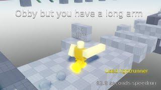 I speedrunned the tutorial in Obby but you have a long arm (83.8 seconds)