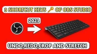 OBS Shortcut keys | 2021 | UNDO,REDO,CROP,STRETCH