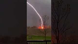 Incredible lightning strike footage #rare #lightning #storm #nature #natureismetal #viral #fyp