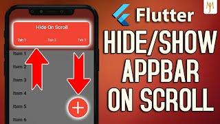 Flutter Tutorial - Hide/Show AppBar & FAB On Scroll | Collapse Toolbar & Floating Action Button