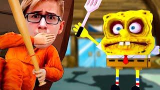 СПАНЧ БОБ съел ПИГГИ РОБЛОКС! Делаю концовку побег от SPONGE PIGGY ROBLOX! Мы семья на МЫ играем