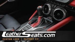 2016 Fireball Camaro SS Interior - How To Install Leather Shift Boot - LeatherSeats.com