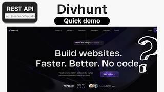 Dynamic websites with REST API and CMS - Divhunt Demo (Webflow Alternative)