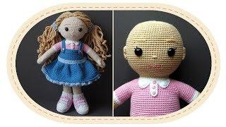 Вязаная кукла крючком Розали, часть 7 (Голова). Crochet doll Rosalie, part 7 (Head).