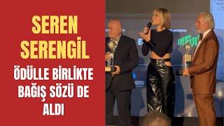 Seren Serengil, ödül aldığı gecede barınaklar için 600 kulübe bağışı sözü de aldı!