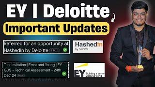 EY GDS Technical Test Update | Hashedin(Deloitte) Opportunity Next Updates | 2 Mnc's Updates