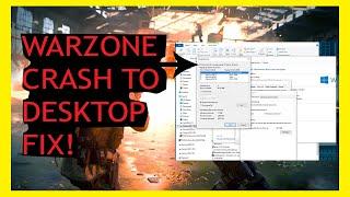 MODERN WARFARE WARZONE CRASH TO DESKTOP FIX 99% Works!