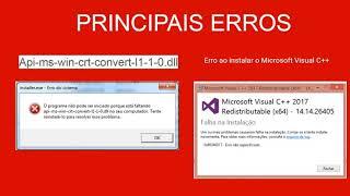 COMO RESOLVER O ERRO API-MS-WIN-CRT-CONVERT-L1-1-0.DLL   E FALHA NA INSTALAÇÃO  MICROSOFT VISUAL C++