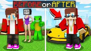 BEFORE or AFTER JJ and MIKEY - FAMILY SAD STORY in Minecraft - Maizen