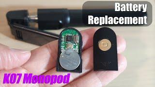 How to Open and Replace the Remote Battery for K07 Bluetooth Monopod Selfie Stick