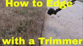 How to Edge a Lawn with a String Trimmer Correctly