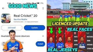 Good News Real Cricket 20 New Update  | Licence Jersey & Real Faces | Real Cricket 20 New Update