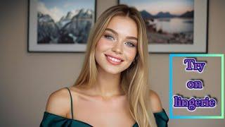 4k New Amazing transparent lingerie | bikini try on haul | fishnet transparent try on haul 2025