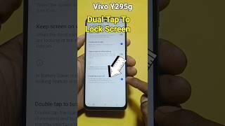 How To Double Tap On/Off Screen in Vivo Y29 5G | Double Tap Screen Lock Vivo Y29 5G