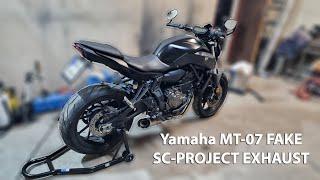 Yamaha MT-07 2018 sc-project full exhaust sound check