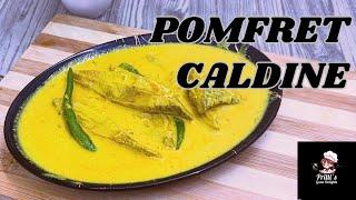 HOW TO MAKE GOAN STYLE POMFRET FISH CALDINE CURRY RECIPE | COCONUT MILK FISH CURRY | CALDINE CURRY.