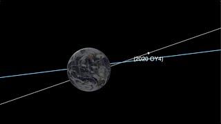 Small asteroid 2020 OY4 to make close flyby of Earth - Orbit Animation