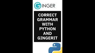 Gingerit Python: How to Correct Grammatical Errors with Python #shorts