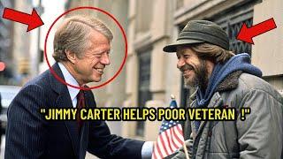 When Jimmy Carter Sees a Homeless Man Holding a Flag—What He Does Next Changes Everything