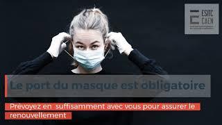 ESITC Caen - Rentrée 2020-2021 - Mesures sanitaires COVID-19
