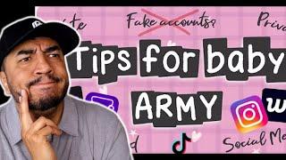 Dad react to Tips for Baby ARMY || Members Social Media, Weverse, Privacy, Streaming, and Voting