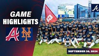 Braves vs. Mets Game 2 Recap (9/30/24) | MLB Highlights | Atlanta Braves