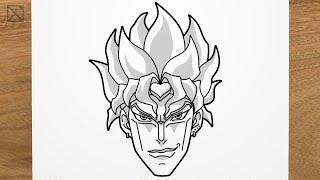 How to draw DIO BRANDO (JoJo) step by step, EASY