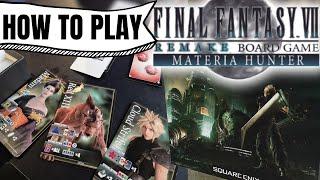 Final Fantasy VII The Remake The Board Game Materia Hunter | How to Play and Symbology review