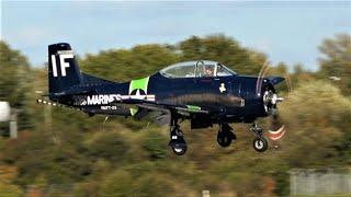 NORTH AMERICAN T-28C TROJAN / landing HAMBURG AIRPORT