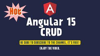 Angular 15 CRUD with Bootstrap v5 | JSON-Server | Standalone Components