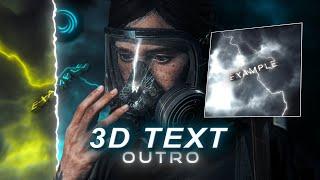 3D text outro tutorial on alight motion (+preset)