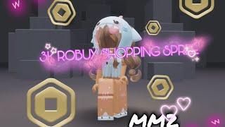 3K ROBUX SHOPPING SPREE + MM2 GAMEPLAY