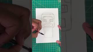 How To Draw Minecraft Steve | Easy!  #minecraft #shorts #drawing