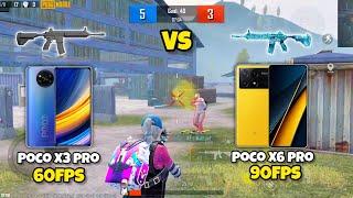 Poco X3 pro TDM test  Poco X3 pro vs Poco X6 pro pubg test in 202460FPS VS 90FPS 1v1 tdm battle