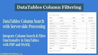 DataTables Column Filtering with Server side Processing using PHP