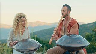 Echoes of the Earth II | 1 Hour Handpan & Flute Music | Vybeshift & Gabriel Logan Braun