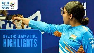 Highlights & Interviews | 10m Air Pistol Women Final - ISSF World Cup Rifle / Pistol Munich