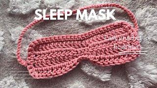 Sleep mask crochet tutorial (easy pattern for beginners) 