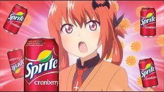 Satania offers Sprite Cranberries to Gabriel