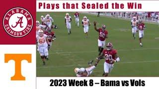 2023 Plays that Created and Sealed the Bama Win