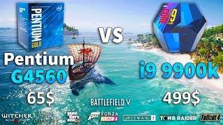 Pentium G4560 vs i9 9900k Test in 8 Games