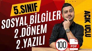 5.Sınıf Sosyal Bilgiler | 2.Dönem 2.Yazılı Soruları | 100 Alma Garantili