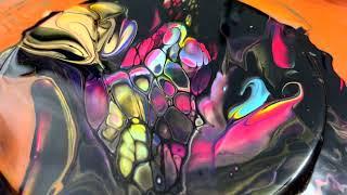 WOW, This was different! Acrylic Pouring HIDE AND REVEAL inspired by Jessica Winterstrom art