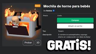 CONSIGUE MOCHILA HORNO PARA BEBES GRATIS EN ROBLOX