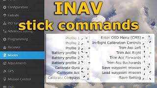 INAV 2.6 stick commands, настройка айнав стиками без компьютера!