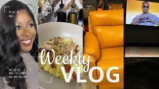 VLOG | Shrimp & Grits, Amazon Leather Recliner, + New Wall Mounted Fireplace in my Bedroom | Costway