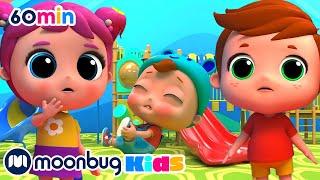 Um Dia no Parquinho | 1 HORA DE LITTLE ANGEL | Moonbug Kids - Músicas Infantis em Português