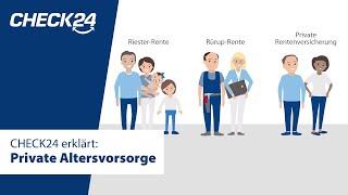 Private Altersvorsorge: Riester, Rürup oder Rentenversicherung? | CHECK24